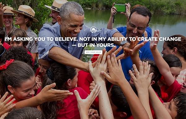 Obama Foundation screenshot